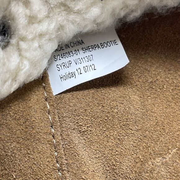 Gap Booties Womens US 10 Brown Faux Suede Lace Up Sherpa Lined Chukka Ankle - Picture 12 of 14